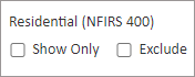 You can show only the residental occupancies or exclude them from the list.